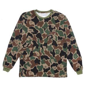 Ripndip Nermal Camo Sweater Green Cat Size Medium